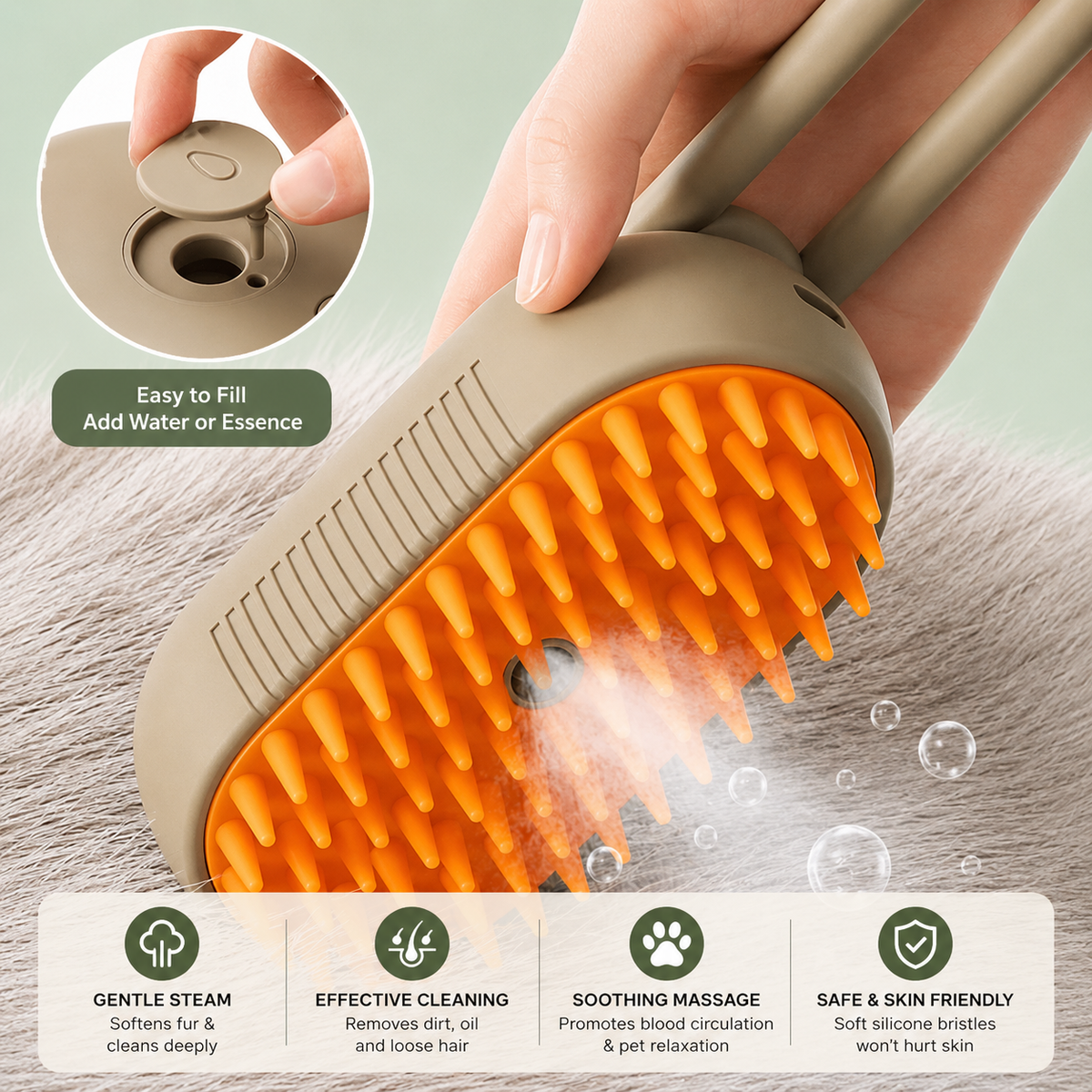 FurMist™ 3-in-1 Pet Grooming Brush
