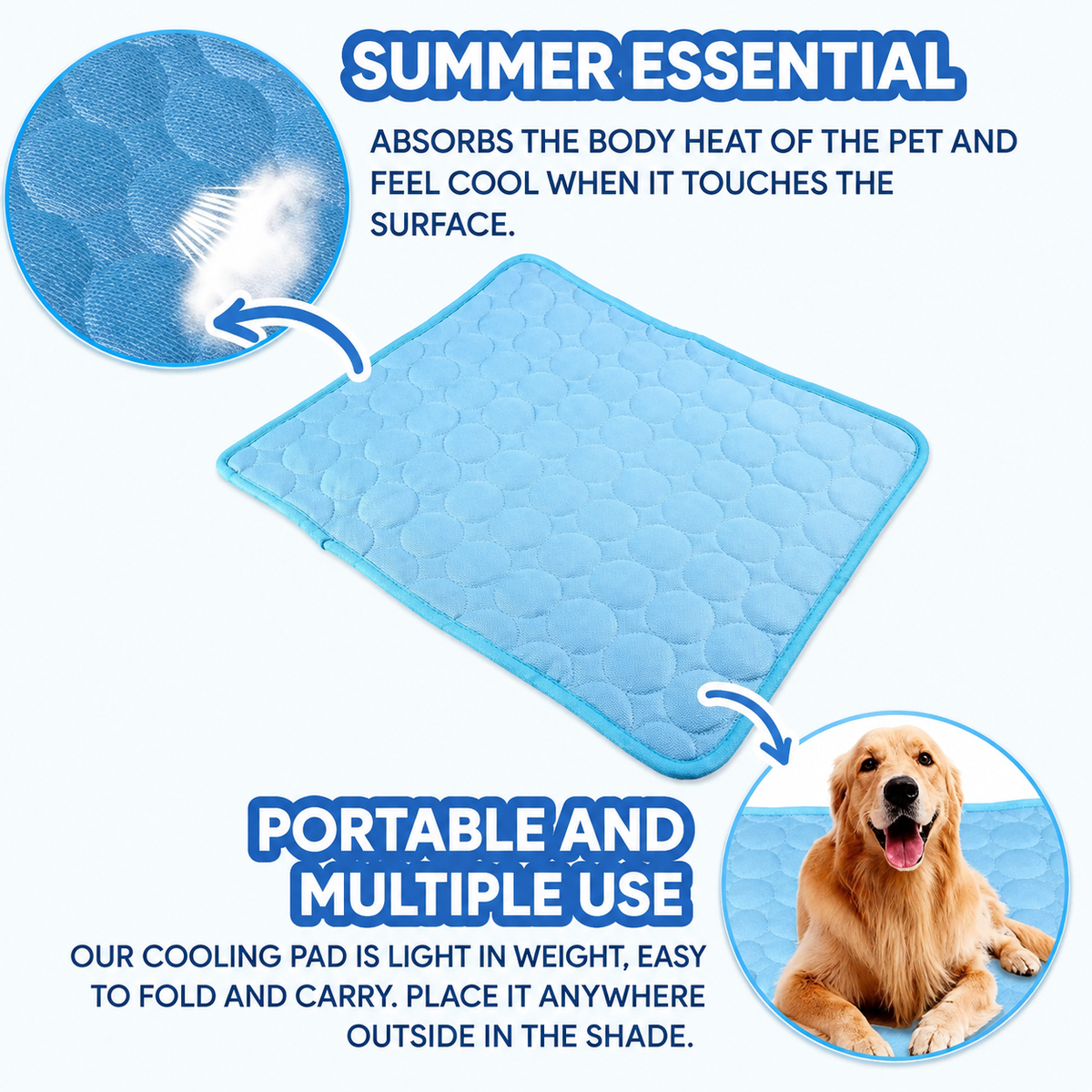Hexlie Frost™ Self-Cooling Pet Mat