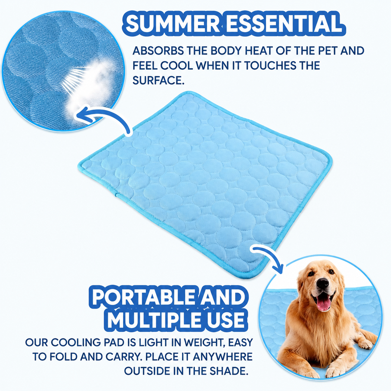 Hexlie Frost™ Self-Cooling Pet Mat Hexlie