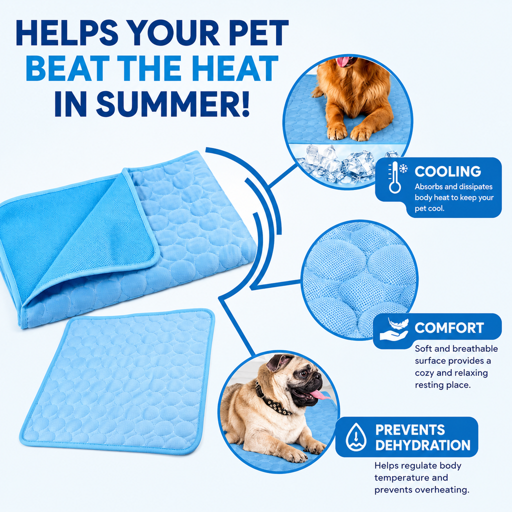 Hexlie Frost™ Self-Cooling Pet Mat Hexlie